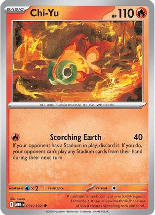 Chi-Yu (031) Reverse Holofoil [Mega Evolution] - Uncommon