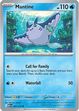 Mantine (032) Reverse Holofoil [Mega Evolution] - Common