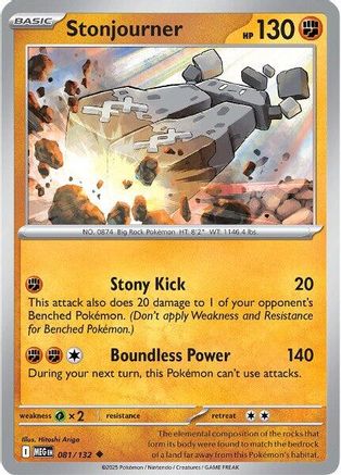 Stonjourner (081) Reverse Holofoil [Mega Evolution] - Uncommon