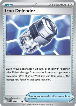 Iron Defender (118) Reverse Holofoil [Mega Evolution] - Uncommon