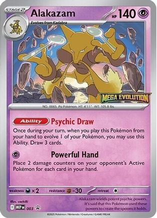 Alakazam (003) Holofoil [ME Mega Evolution Promo] - Promo