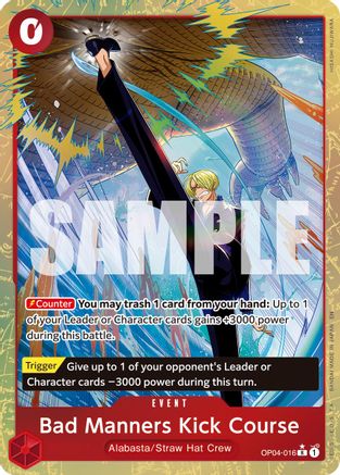 Bad Manners Kick Course (Alternate Art) (OP04-016) - Premium Booster -The Best- Vol. 2 Foil