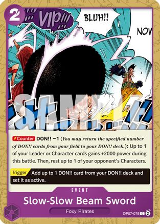 Slow-Slow Beam Sword (Reprint) (OP07-076) - Premium Booster -The Best- Vol. 2