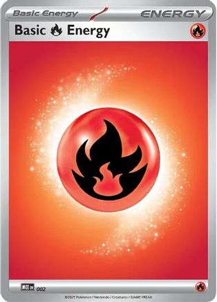 Basic Fire Energy (002) Reverse Holofoil [MEE Mega Evolution Energies] - Common