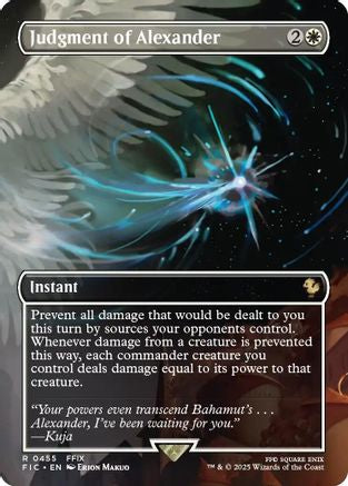 Judgment of Alexander (Borderless) (FIC-455) - Commander: FINAL FANTASY Foil