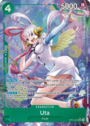 Uta (Alternate Art) (OP13-023) - Carrying On His Will Foil