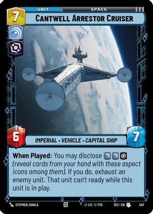 Cantwell Arrestor Cruiser (Foil) (547) - Secrets of Power Foil