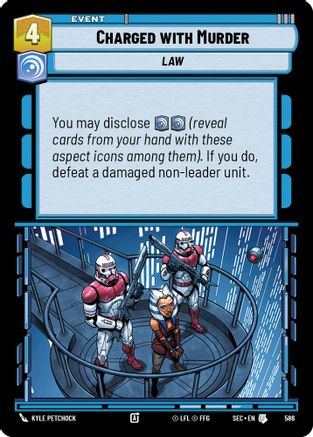 Charged with Murder (Foil) (586) - Secrets of Power Foil