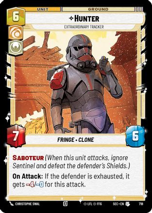 Hunter - Extraordinary Tracker (Foil) (718) - Secrets of Power Foil