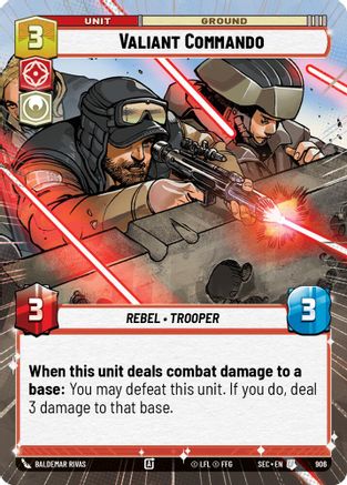 Valiant Commando (Hyperspace Foil) (906) - Secrets of Power Foil