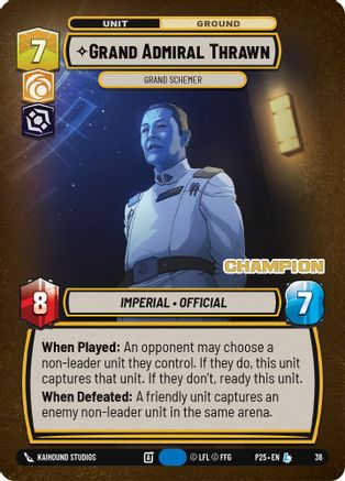 Grand Admiral Thrawn - Grand Schemer (Champion) (36) - Organized Play Promos Foil