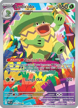 Ludicolo (095/094) Holofoil [Phantasmal Flames] - Illustration Rare