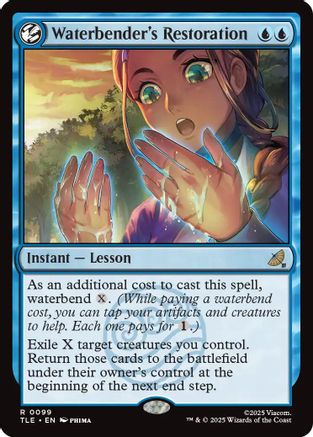 Waterbender's Restoration (TLE-099) - Avatar: The Last Airbender: Eternal-Legal Foil