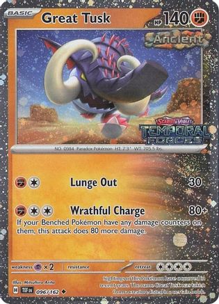 Great Tusk (Temporal Forces Stamped) (096/162) Holofoil [Miscellaneous Cards & Products] - Uncommon