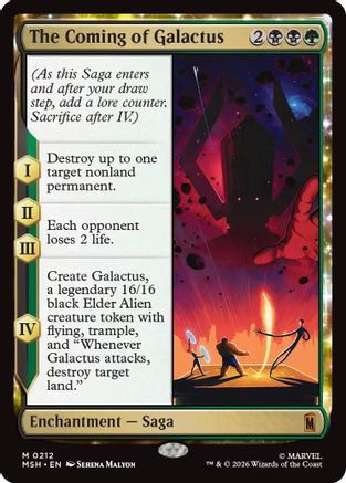 The Coming of Galactus (MSH-212) - Marvel Super Heroes Foil