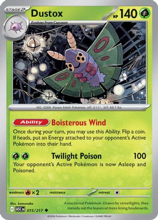 Dustox (015/217) Reverse Holofoil [ME Ascended Heroes] - Uncommon
