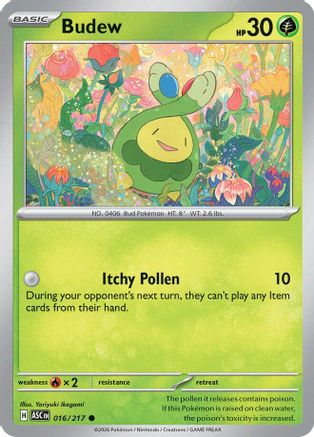 Budew (016/217) Reverse Holofoil [ME Ascended Heroes] - Common