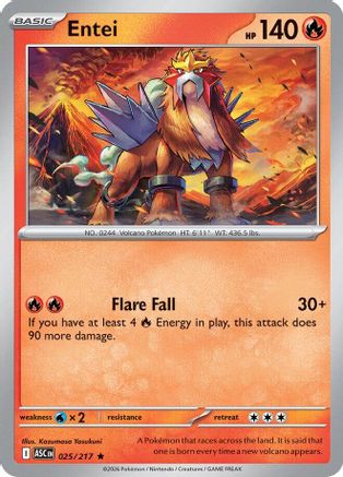Entei (025) Holofoil [ME Ascended Heroes] - Rare