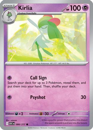 Kirlia (088) Reverse Holofoil [ME Ascended Heroes] - Common