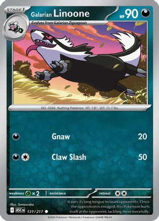 Galarian Linoone (131) Reverse Holofoil [ME Ascended Heroes] - Common