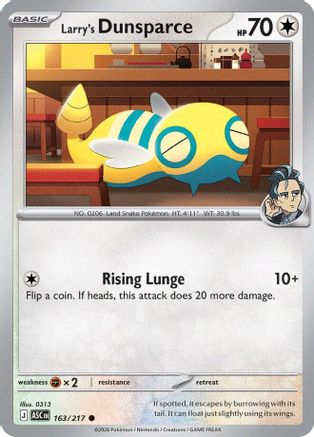 Larry's Dunsparce (163) Reverse Holofoil [ME Ascended Heroes] - Common