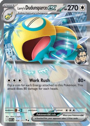 Larry's Dudunsparce ex (164) Holofoil [ME Ascended Heroes] - Double Rare