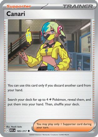 Canari (185/217) Reverse Holofoil [ME Ascended Heroes] - Uncommon