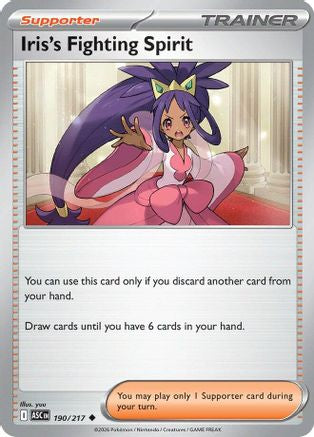 Iris's Fighting Spirit (190/217) [ME Ascended Heroes] - Uncommon