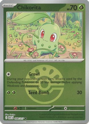 Chikorita (Friend Ball) (008) Reverse Holofoil [ME Ascended Heroes] - Common