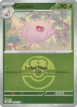 Cascoon (Love Ball) (014) Reverse Holofoil [ME Ascended Heroes] - Common