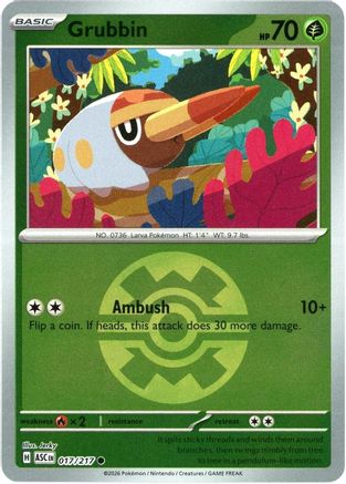Grubbin (Quick Ball) (017) Reverse Holofoil [ME Ascended Heroes] - Common