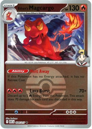 Ethan's Magcargo (Poke Ball) (024/217) Reverse Holofoil [ME Ascended Heroes] - Rare