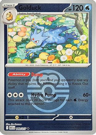 Golduck (Love Ball) (040) Reverse Holofoil [ME Ascended Heroes] - Uncommon