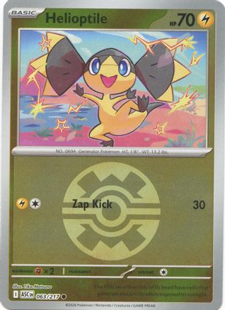 Helioptile (Quick Ball) (063) Reverse Holofoil [ME Ascended Heroes] - Common