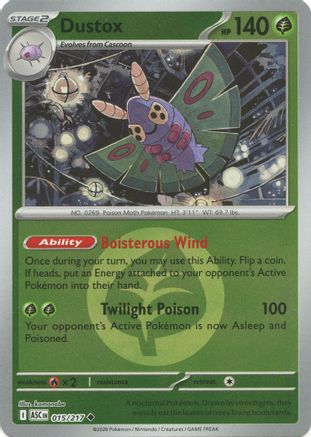 Dustox (Energy Symbol Pattern) (015/217) Reverse Holofoil [ME Ascended Heroes] - Uncommon