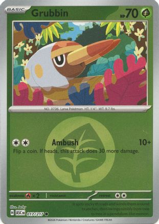 Grubbin (Energy Symbol Pattern) (017) Reverse Holofoil [ME Ascended Heroes] - Common