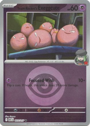 Team Rocket's Exeggcute (Energy Symbol Pattern) (077) Reverse Holofoil [ME Ascended Heroes] - Common