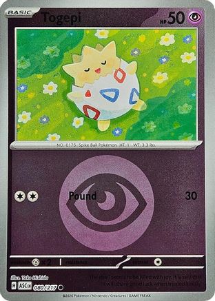 Togepi (Energy Symbol Pattern) (080) Reverse Holofoil [ME Ascended Heroes] - Common