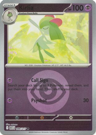 Kirlia (Energy Symbol Pattern) (088) Reverse Holofoil [ME Ascended Heroes] - Common