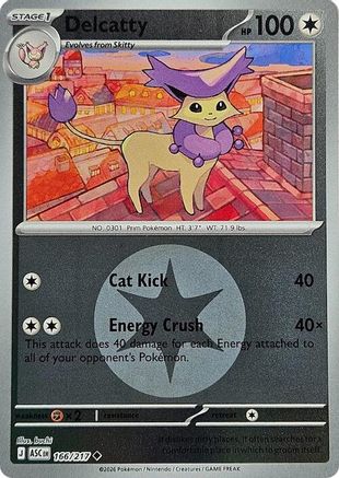 Delcatty (Energy Symbol Pattern) (166) Reverse Holofoil [ME Ascended Heroes] - Uncommon