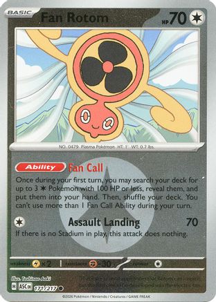 Fan Rotom (Energy Symbol Pattern) (171/217) Reverse Holofoil [ME Ascended Heroes] - Common