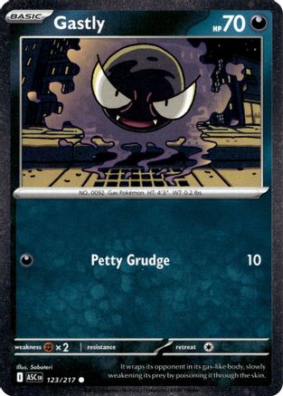 Gastly (Cosmos Holo) (123/217) Holofoil [Miscellaneous Cards & Products] - Common