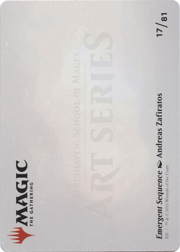 Emergent Sequence // Emergent Sequence (ASTX-017) - Strixhaven Art Series (Borderless) Foil
