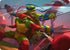 Raph & Leo, Sibling Rivals Art Card (ASTMT-016) - Art Series: Teenage Mutant Ninja Turtles