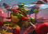 Raph & Leo, Sibling Rivals Art Card (Gold-Stamped Signature) (ASTMT-016) - Art Series: Teenage Mutant Ninja Turtles