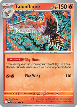 Talonflame (014/088) Reverse Holofoil [Perfect Order] - Uncommon
