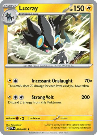 Luxray (028) Holofoil [Perfect Order] - Rare