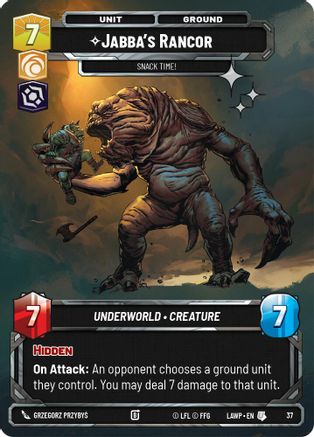 Jabba's Rancor - Snack Time! (Foil) (37) - A Lawless Time  Weekly Play Promos Foil