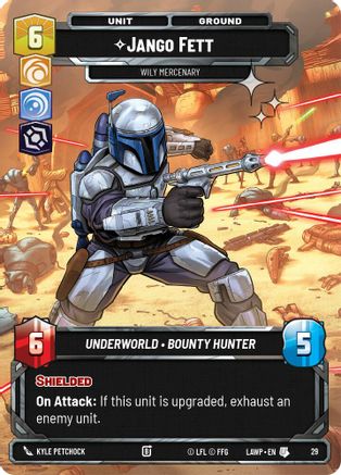 Jango Fett - Wily Mercenary (Foil) (29) - A Lawless Time  Weekly Play Promos Foil