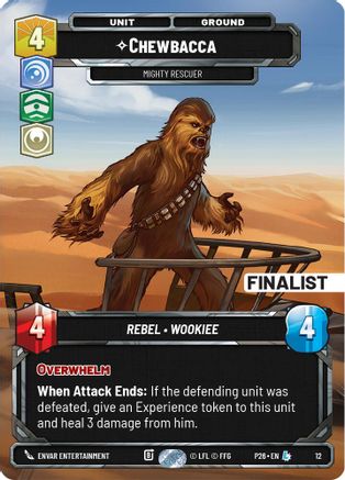 Chewbacca - Mighty Rescuer (Finalist) (12) - Organized Play Promos Foil